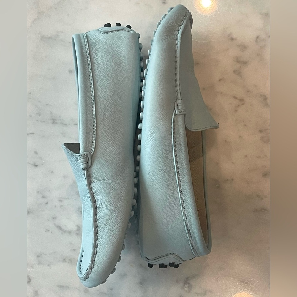 🚫SOLD🚫 Tod's Leather Driving Loafer, plain front, light blue, redyed, sz7 - Picture 14 of 15